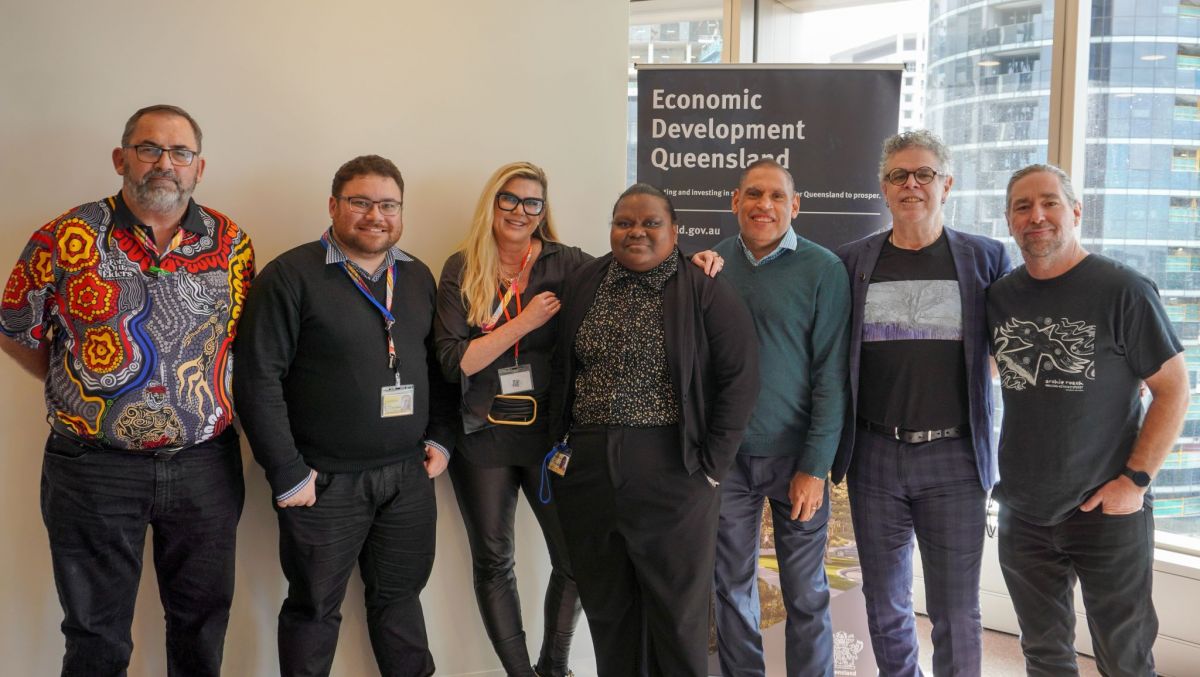 EDQ NAIDOC Week event with Birrunga Wiradyuri (2nd from the right), 2023.